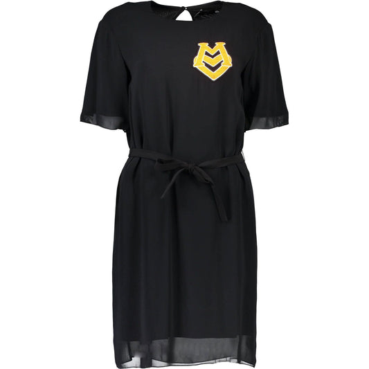 Love Moschino Chic Black Short Dress with Logo Detail Love Moschino