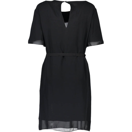 Love Moschino Chic Black Short Dress with Logo Detail Love Moschino