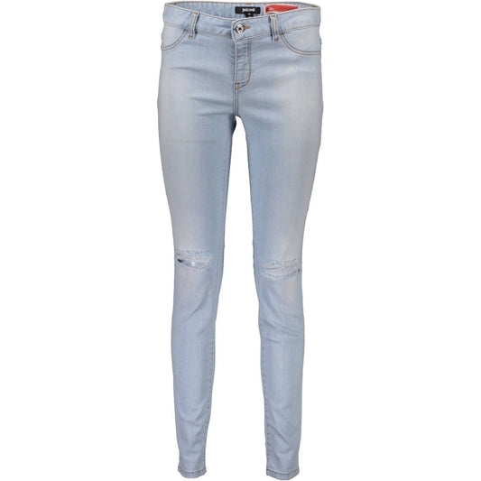 Just Cavalli Elegant Faded Light Blue Denim Jeans Just Cavalli