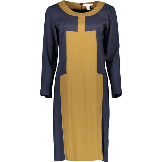 Gant Chic Blue Round Neck Dress with Contrasting Details Gant