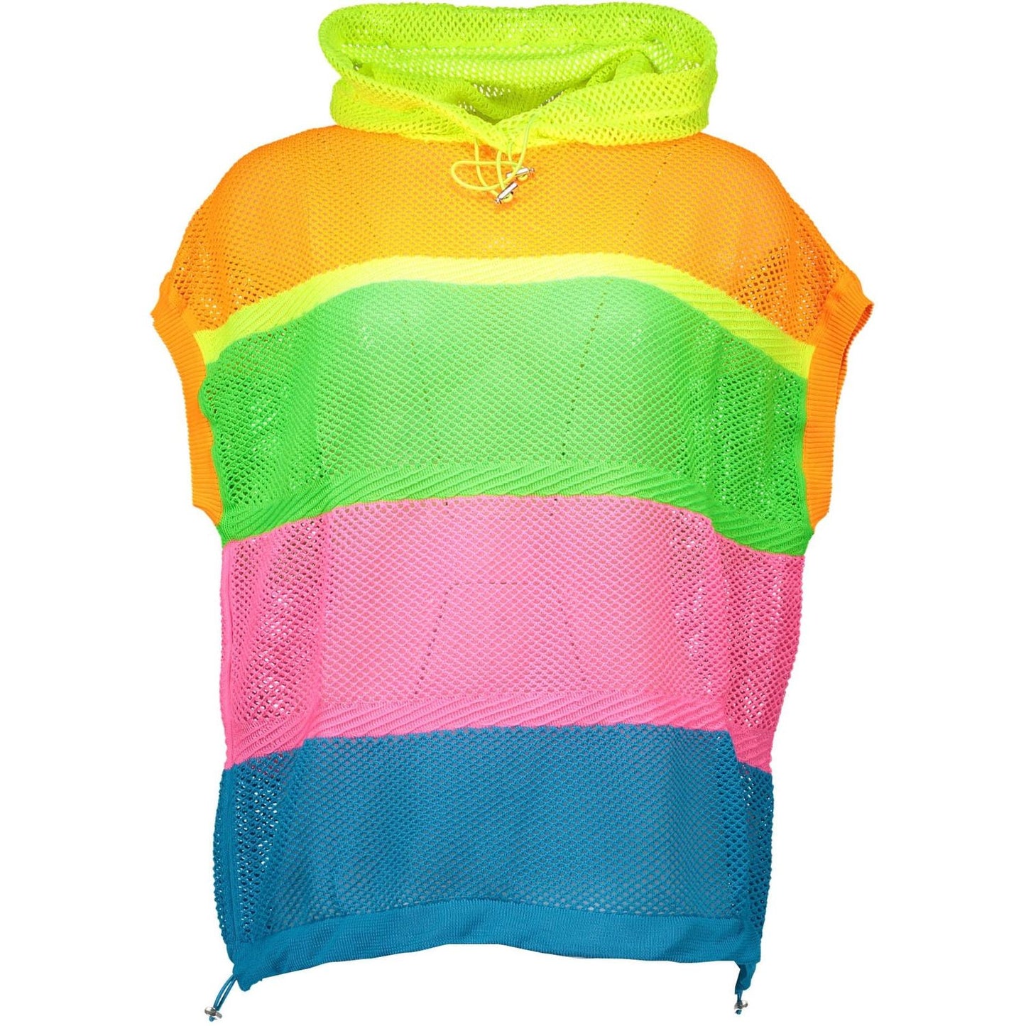 Love Moschino Chic Multicolor Hooded Sweater with Logo Love Moschino