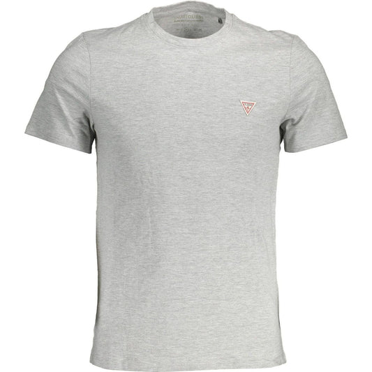 Guess Jeans Chic Gray Slim Fit Logo Tee for Men Guess Jeans