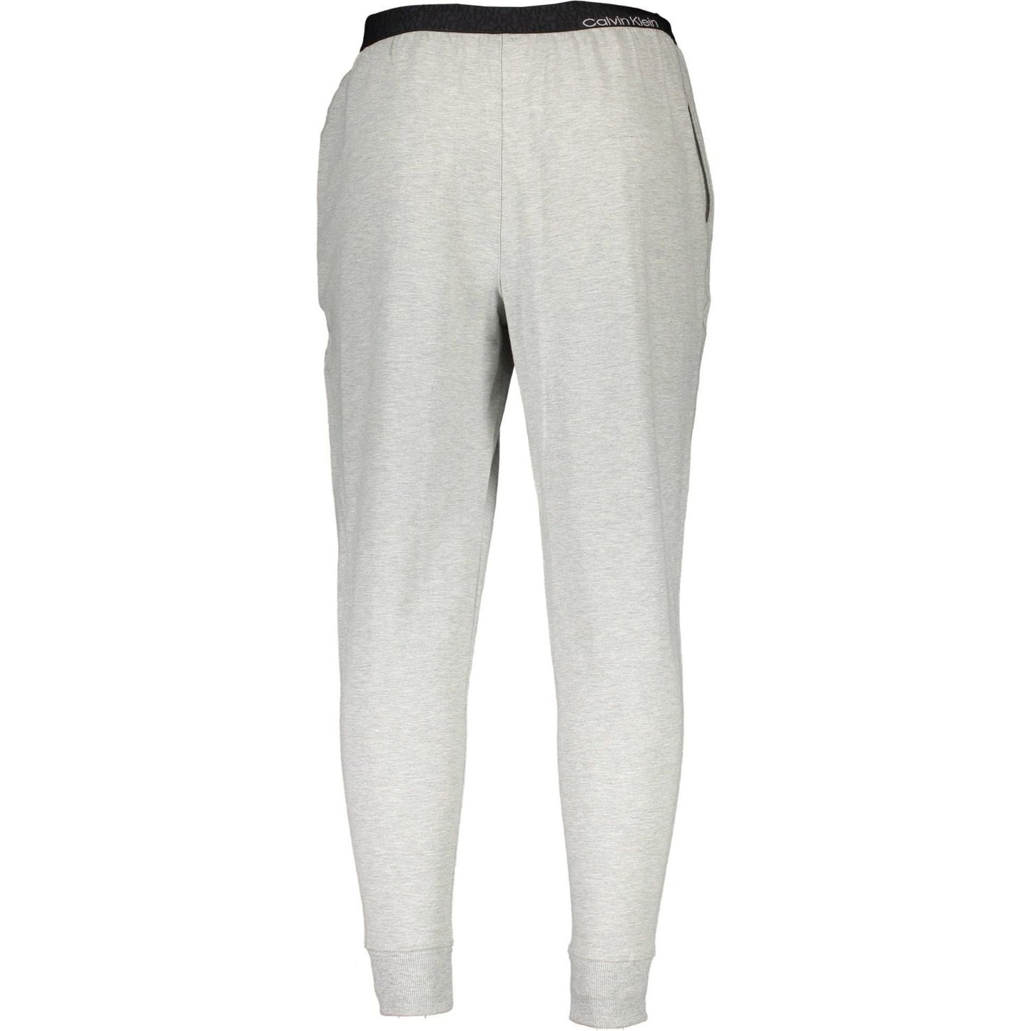 Calvin Klein Elegant Gray Tailored Trousers with Contrast Details Calvin Klein