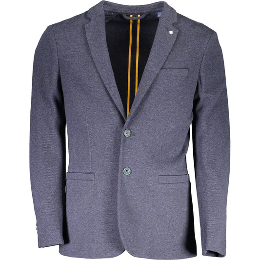 Gant Blue Cotton Men Jacket Gant