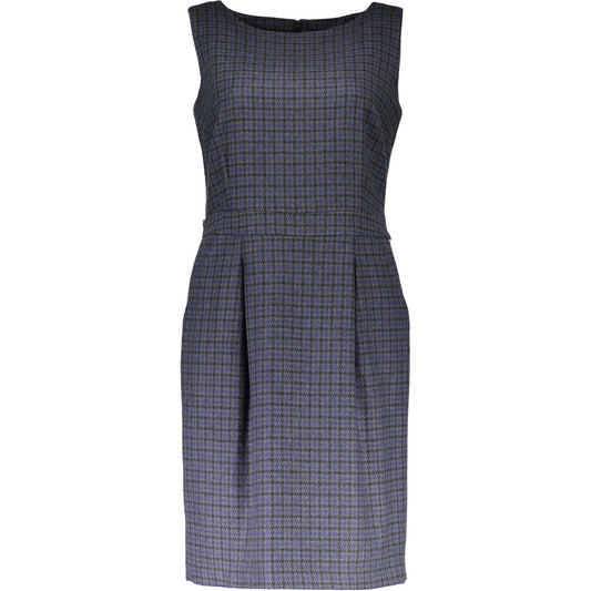 Gant Elegant Wide-Shoulder Short Blue Dress Gant