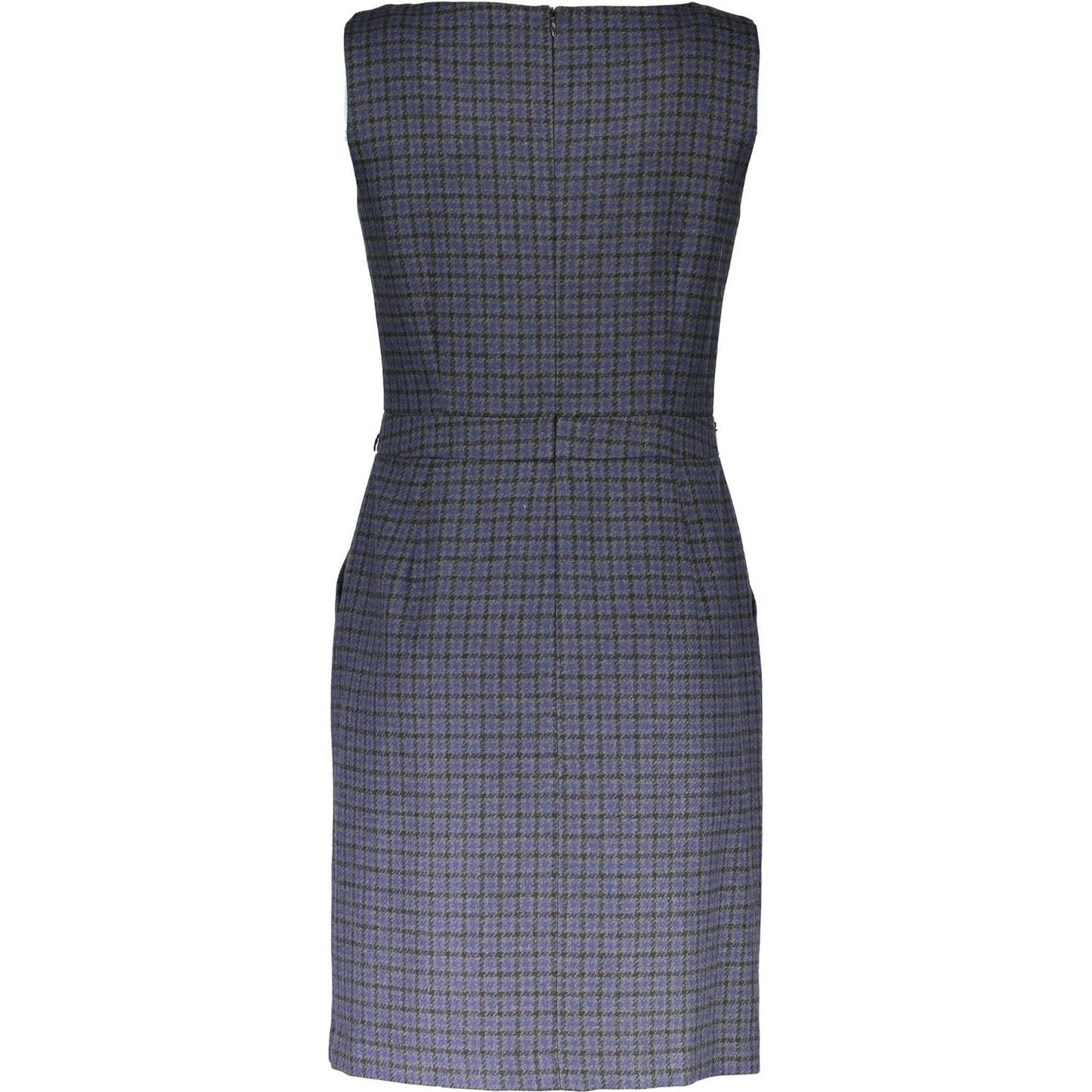 Gant Elegant Wide-Shoulder Short Blue Dress Gant