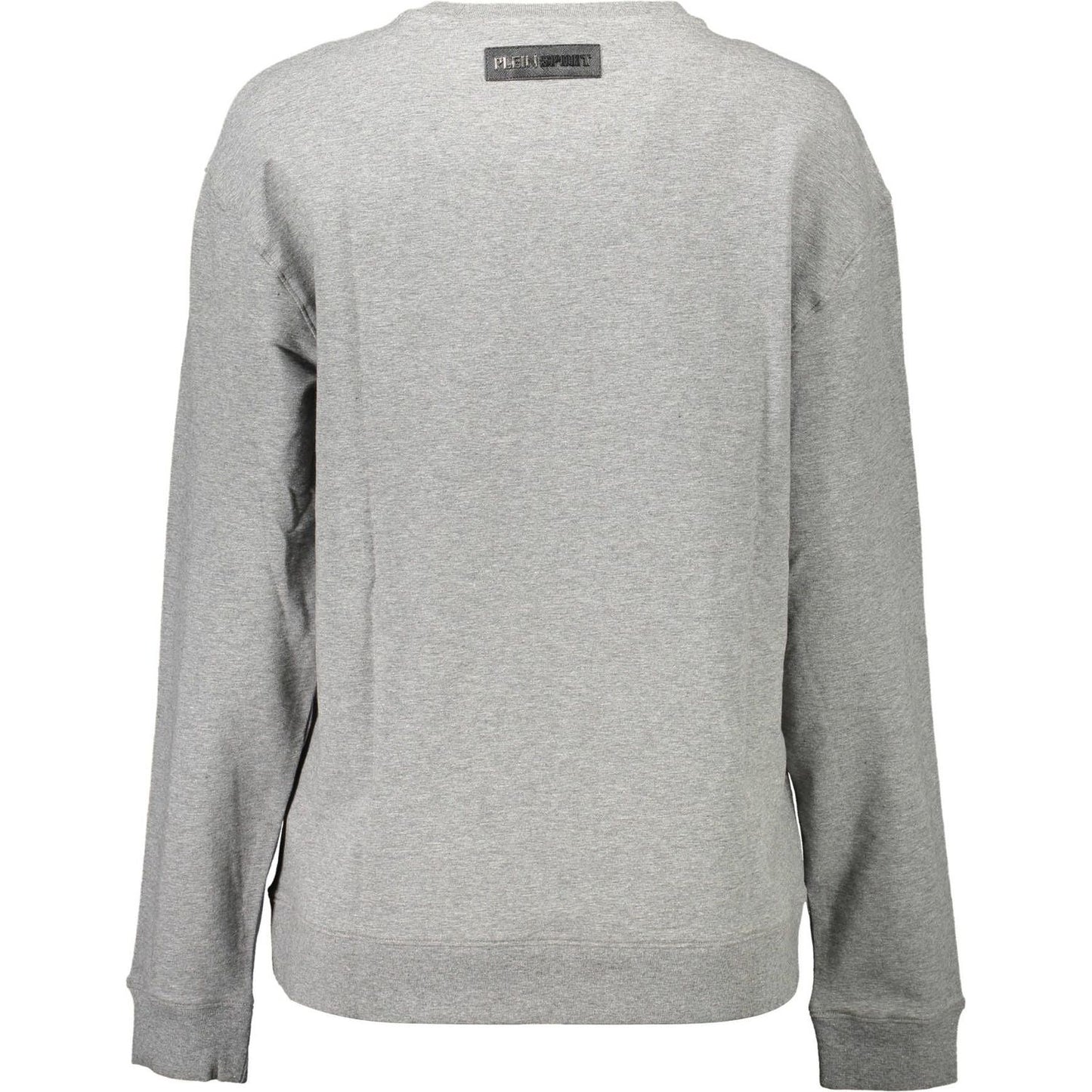 Plein Sport Chic Gray Contrast Detail Sweatshirt Plein Sport