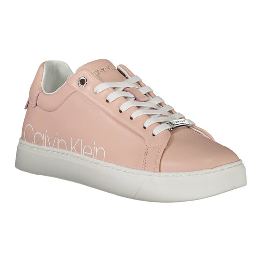 Calvin Klein Chic Pink Lace-up Sneakers with Logo Accents Calvin Klein