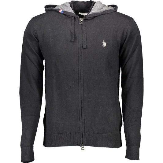 U.S. POLO ASSN. Sleek Hooded Cotton-Cashmere Zip Cardigan U.S. POLO ASSN.