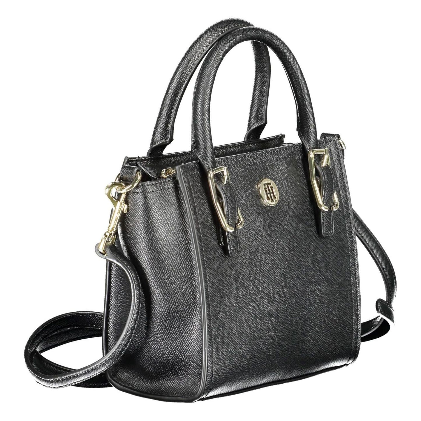 Tommy Hilfiger Elegant Black Shoulder Bag with Contrasting Details Tommy Hilfiger