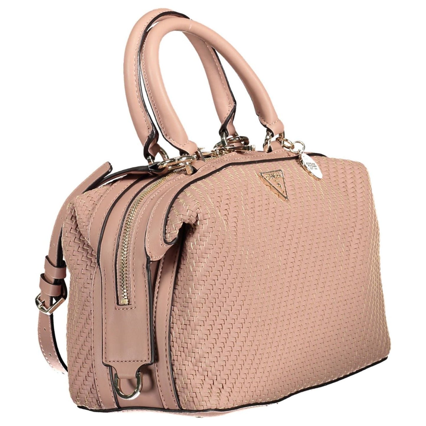 Guess Jeans Chic Pink Satchel with Contrasting Details Guess Jeans