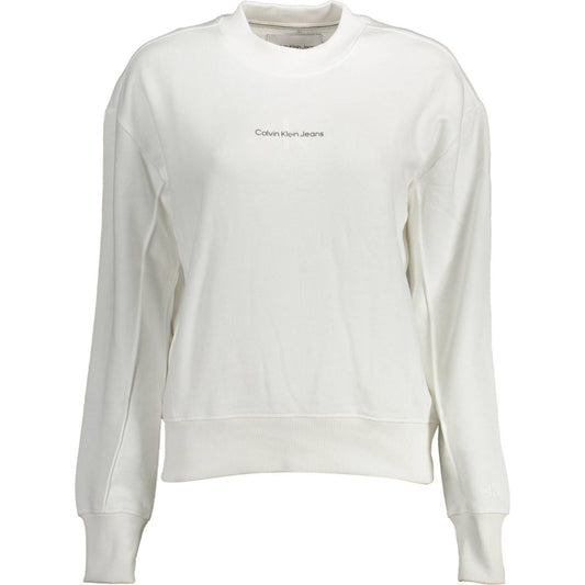 Calvin Klein Elegant White Cotton Sweatshirt Calvin Klein