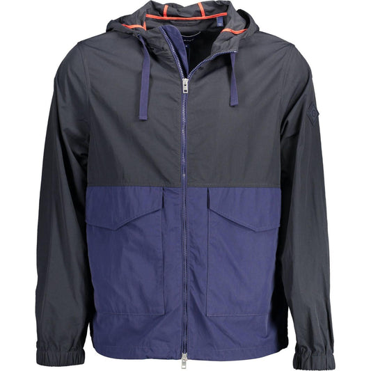 Gant Chic Blue Hooded Sports Jacket with Contrast Details Gant