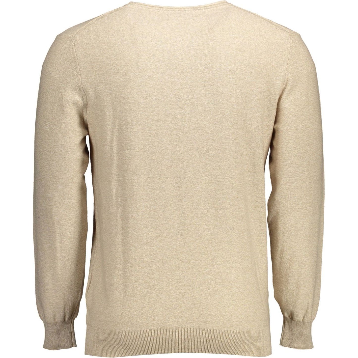 Gant Elegant Beige Crew-Neck Sweater with Embroidery Gant