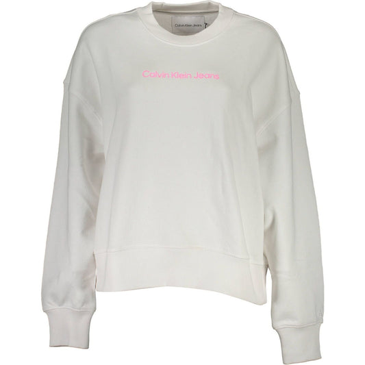 Calvin Klein Chic White Cotton Logo Sweatshirt Calvin Klein