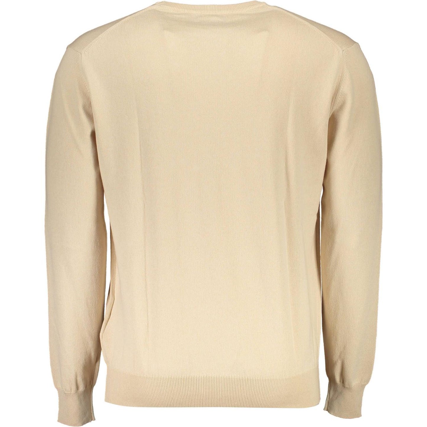 La Martina Beige Round Neck Embroidered Sweater La Martina