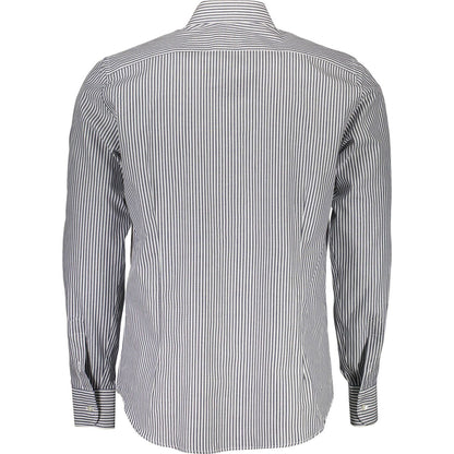 La Martina Blue Cotton Men Shirt La Martina