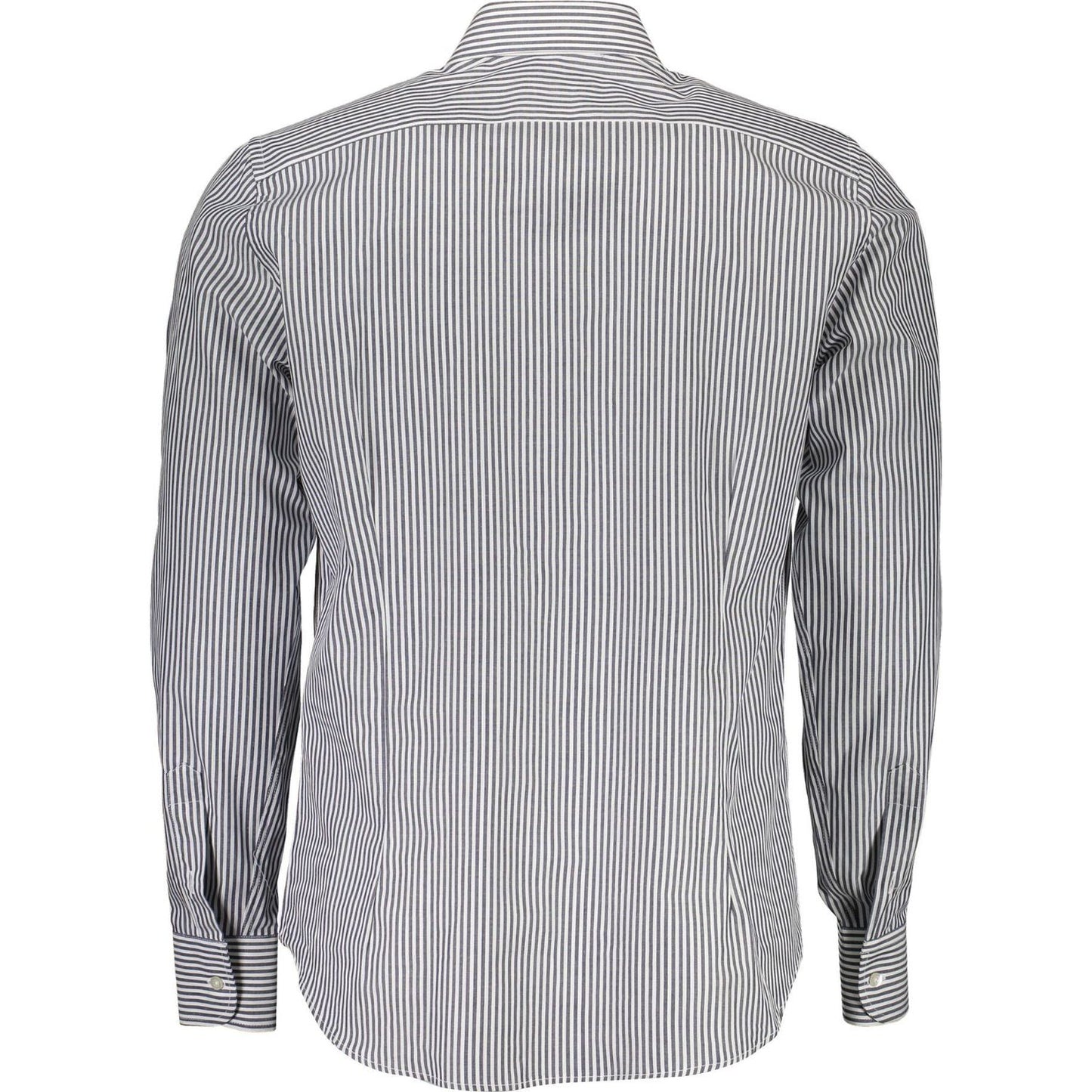 La Martina Elegant Blue Cotton Long Sleeve Shirt La Martina