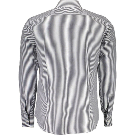 La Martina Elegant Blue Cotton Long Sleeve Shirt La Martina