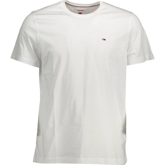 Tommy Hilfiger White Cotton Men T-Shirt Tommy Hilfiger