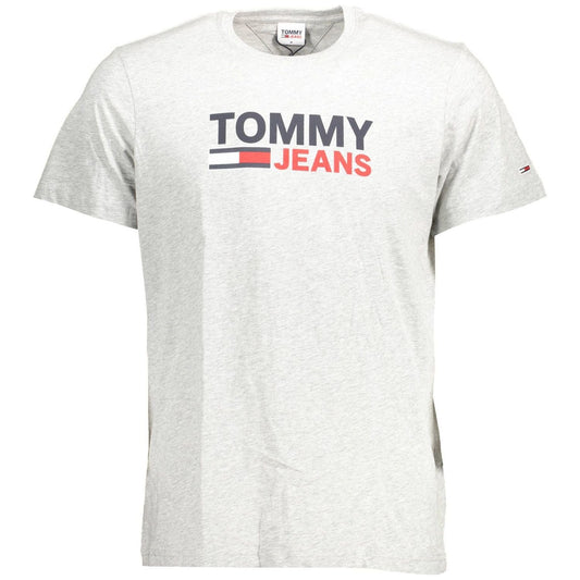 Tommy Hilfiger Gray Cotton Men T-Shirt Tommy Hilfiger