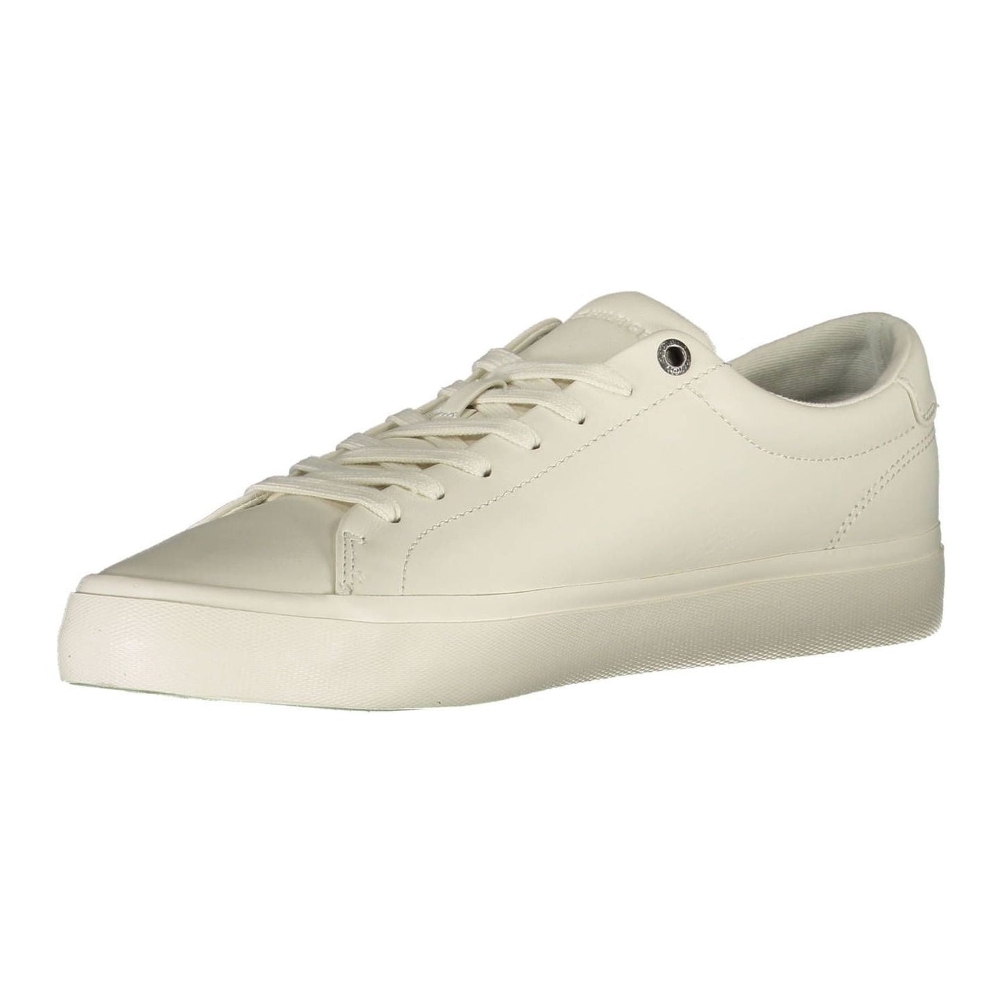 Tommy Hilfiger Elegant White Lace-Up Sneakers with Logo Detail Tommy Hilfiger