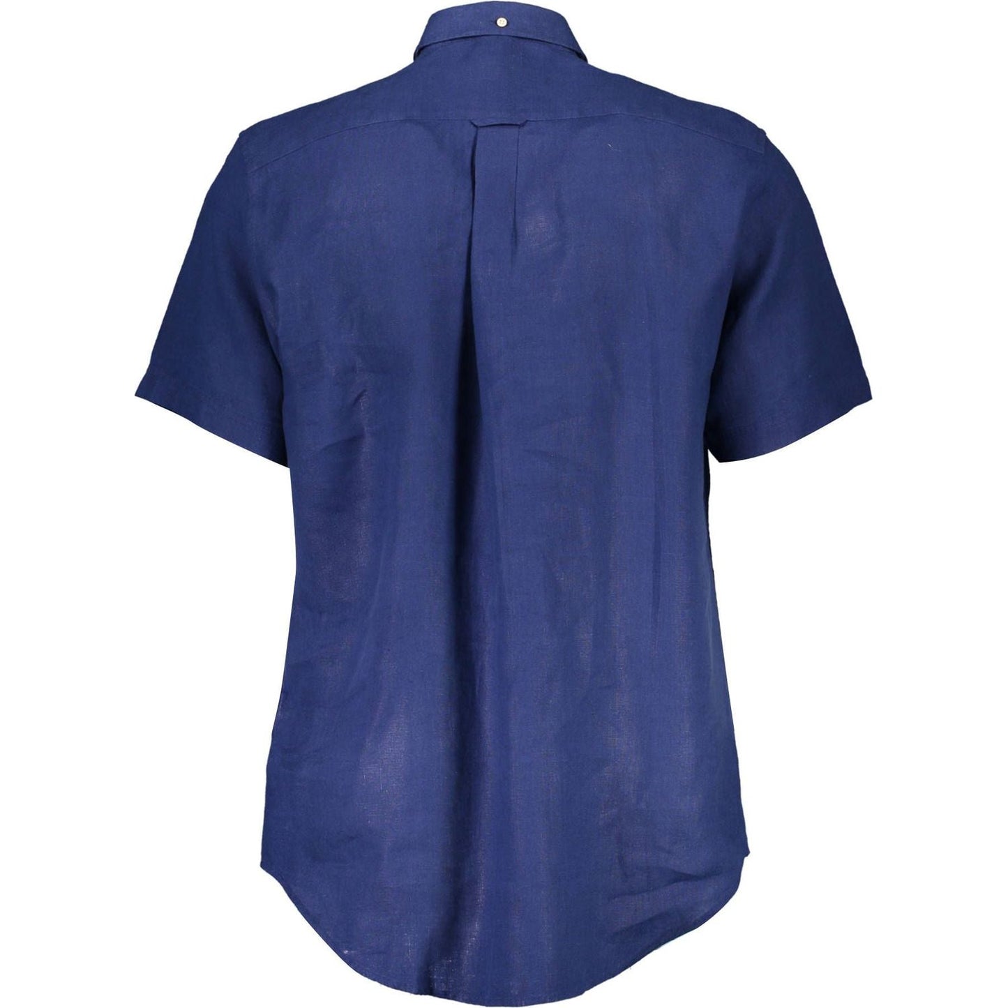 Gant Elegant Blue Linen Button-Down Shirt Gant