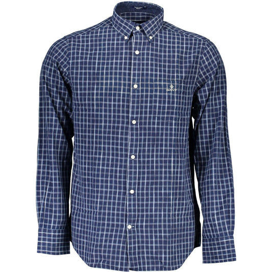 Gant Elegant Blue Organic Cotton Shirt for Men Gant