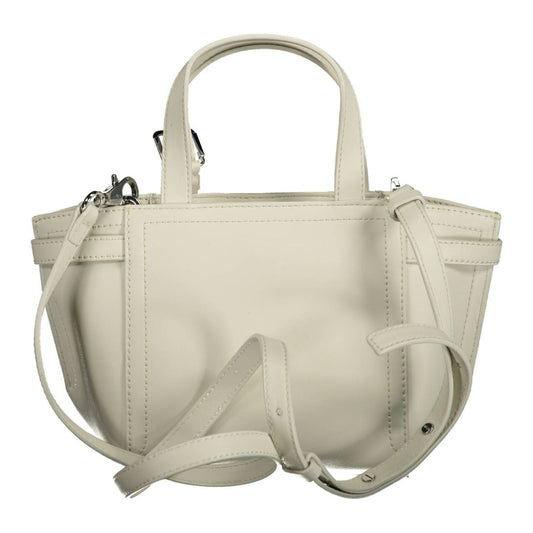 Calvin Klein Sleek White Double Handle Satchel Bag Calvin Klein