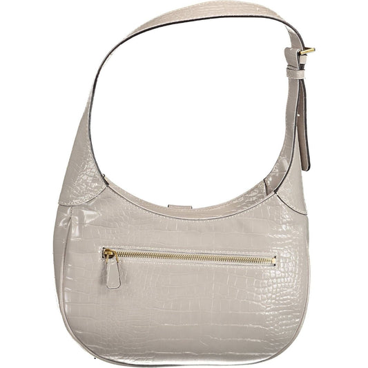 Guess Jeans Chic Gray Shoulder Bag with Contrasting Details Guess Jeans