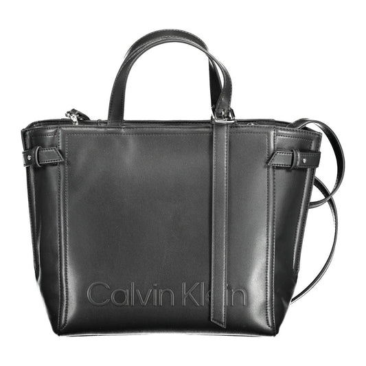 Calvin Klein Elegant Black Two-Handle Recycled Polyester Bag Calvin Klein