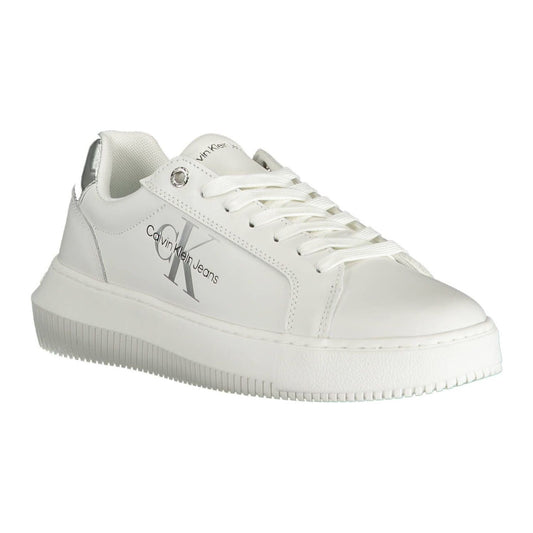 Calvin Klein Chic White Contrasting Lace-Up Sneakers Calvin Klein