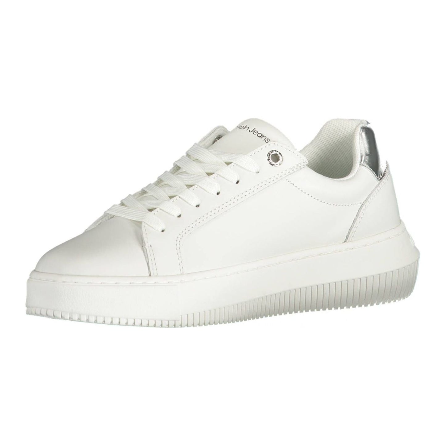 Calvin Klein Chic White Contrasting Lace-Up Sneakers Calvin Klein