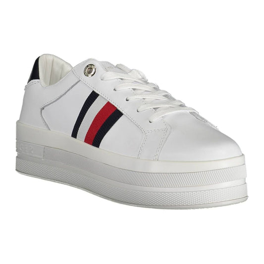 Tommy Hilfiger Sleek White Sneakers with Eco-Conscious Appeal Tommy Hilfiger