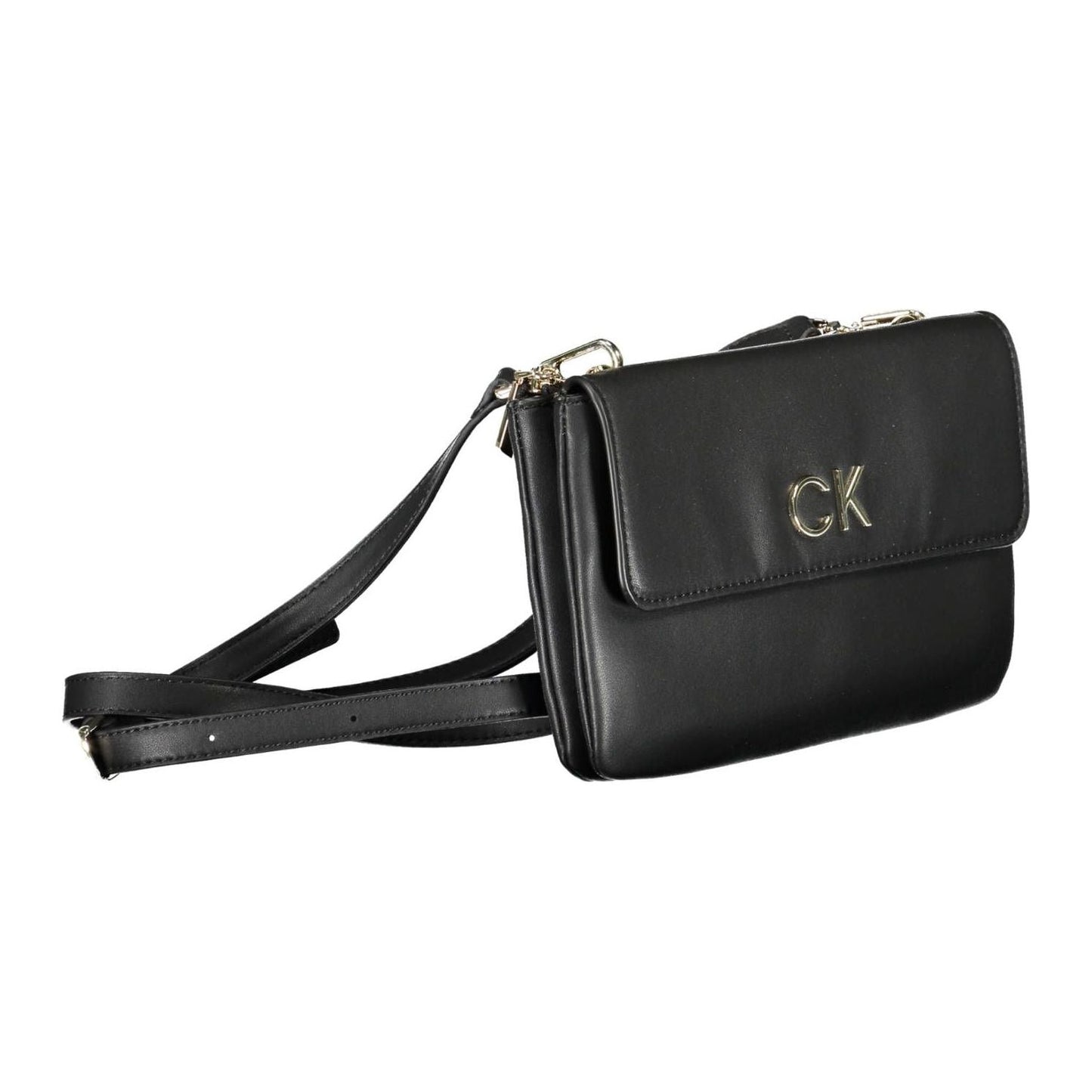 Calvin Klein Sleek Black Recycled Polyester Handbag Calvin Klein