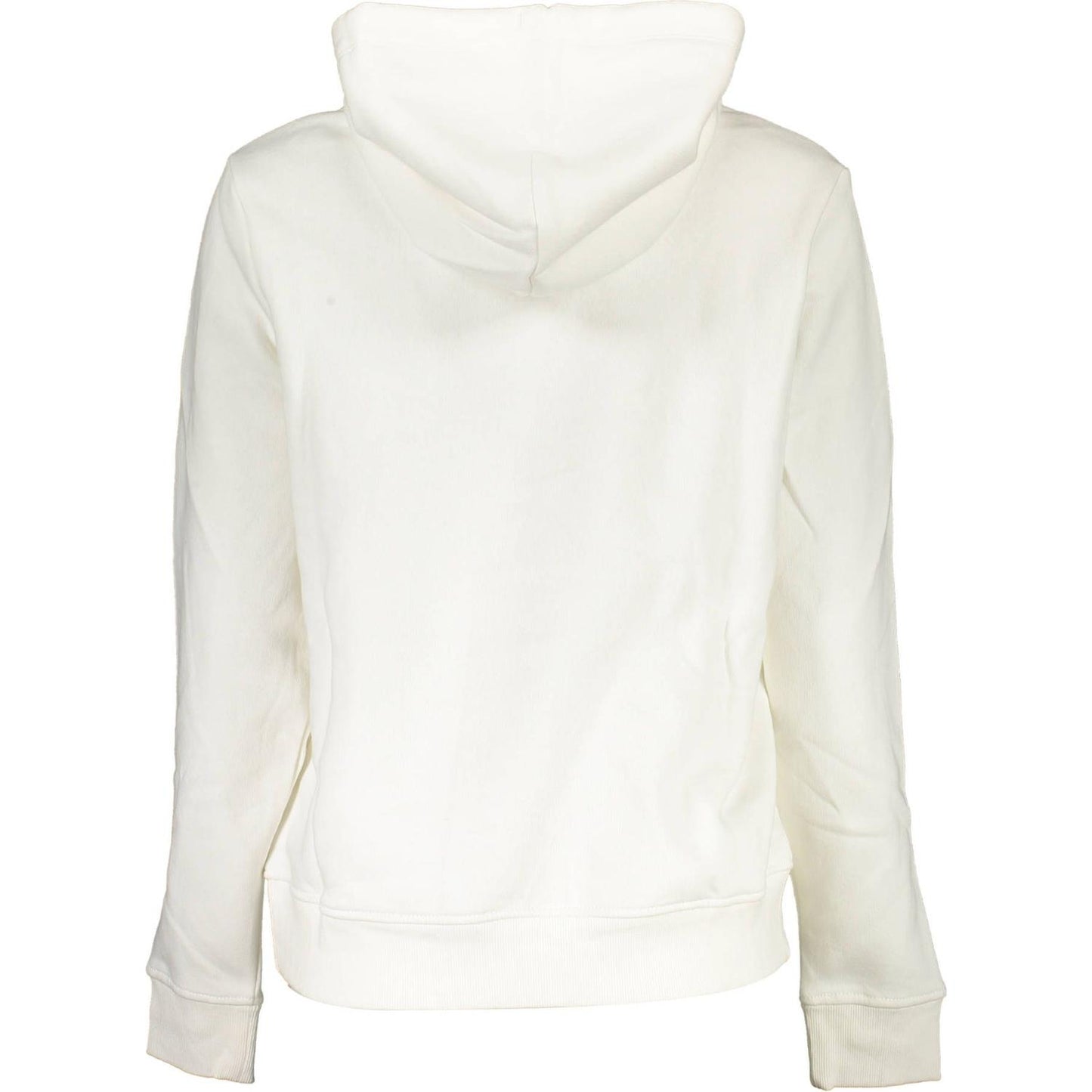 Tommy Hilfiger Chic White Hooded Sweatshirt with Central Pocket Tommy Hilfiger