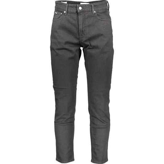 Calvin Klein Sleek Black Cotton Blend Jeans Calvin Klein