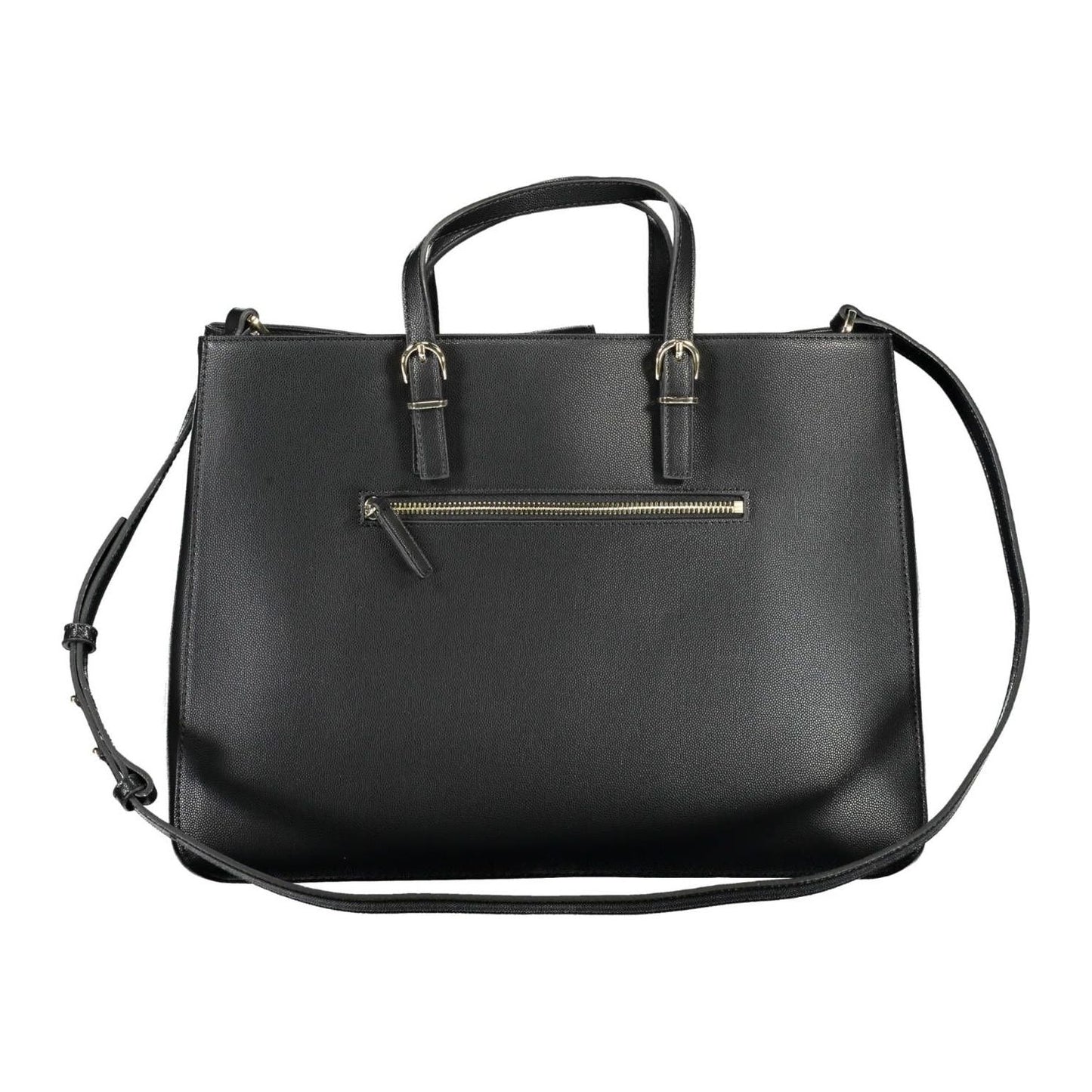 Tommy Hilfiger Elegant Black Contrast Detail Handbag Tommy Hilfiger