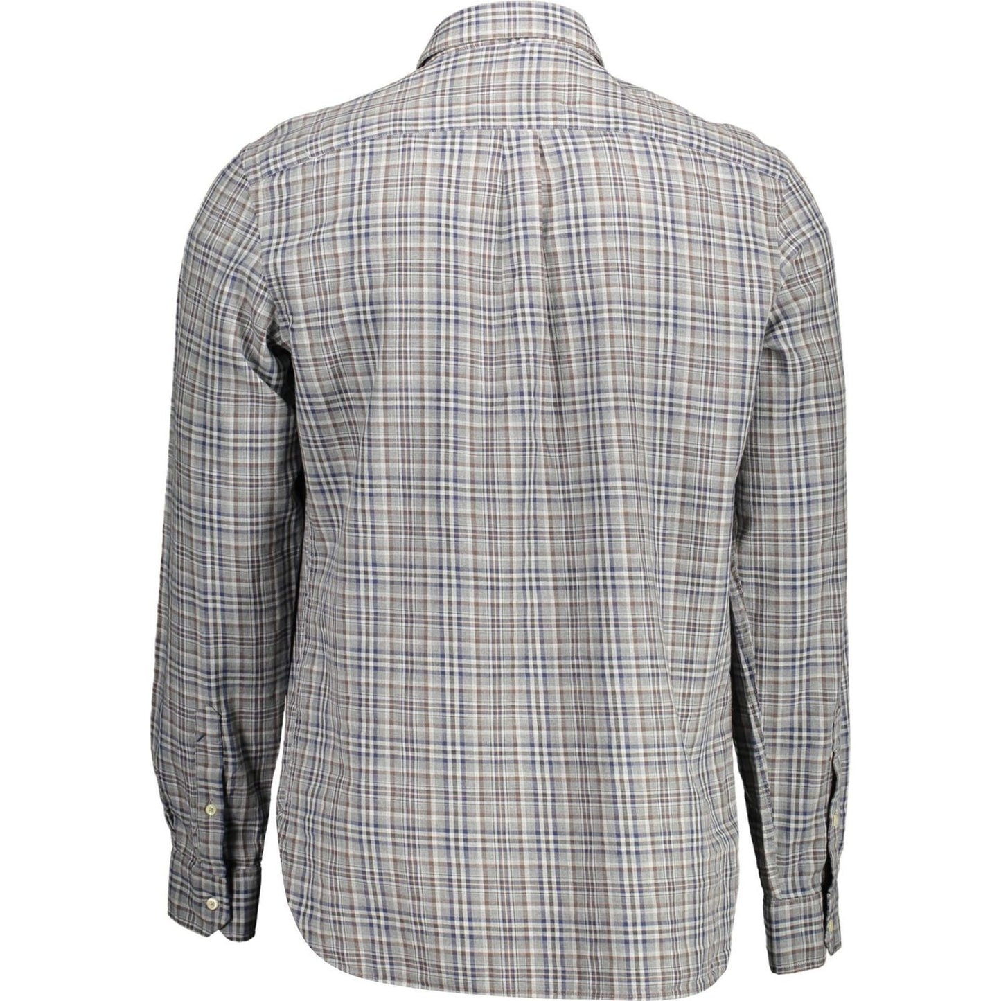 U.S. POLO ASSN. Elegant Gray Cotton Long Sleeve Shirt U.S. POLO ASSN.