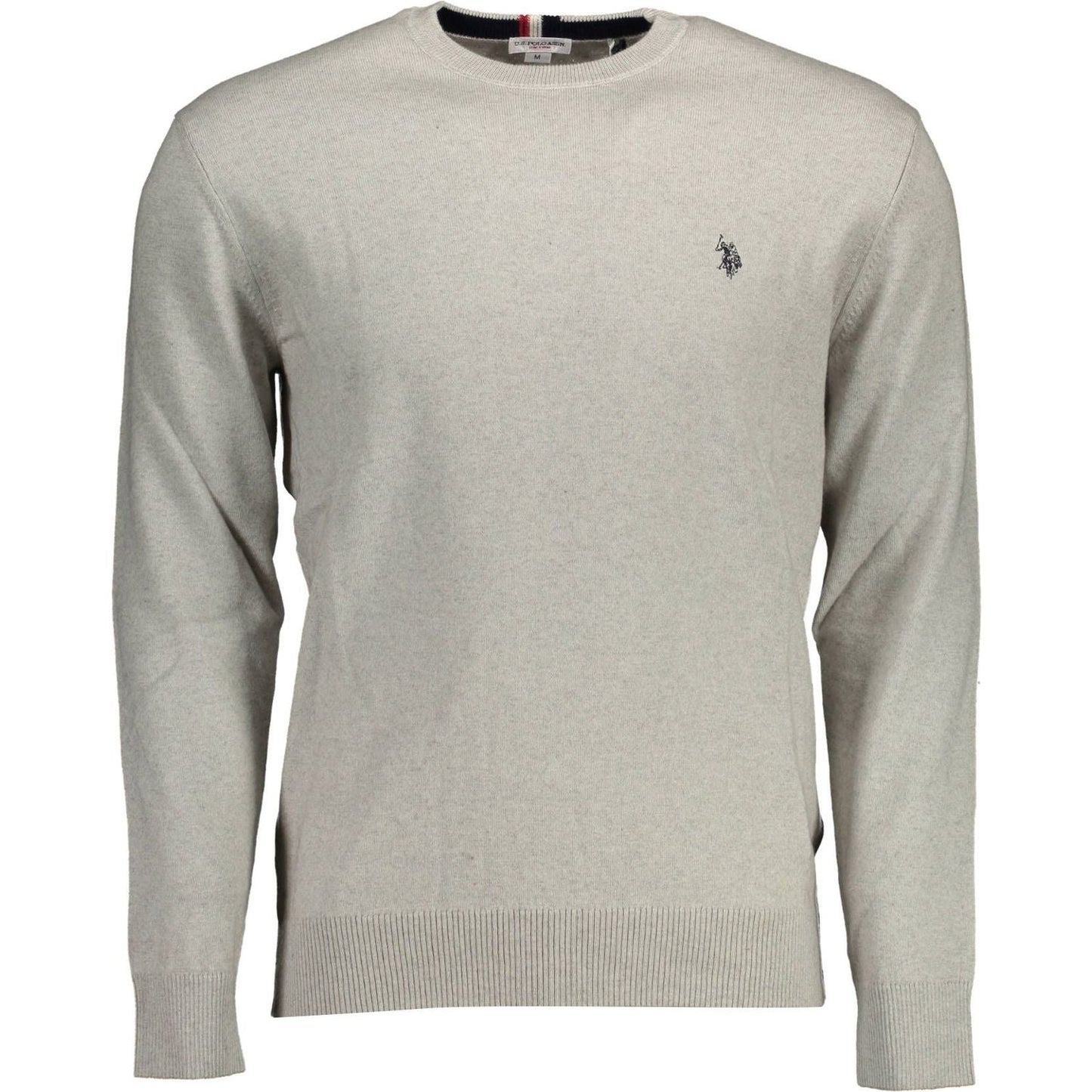 U.S. POLO ASSN. Elegant Gray Cotton-Cashmere Men's Sweater U.S. POLO ASSN.