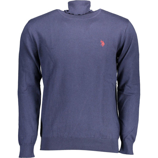 U.S. POLO ASSN. Elegant Blue Turtleneck with Embroidered Logo U.S. POLO ASSN.