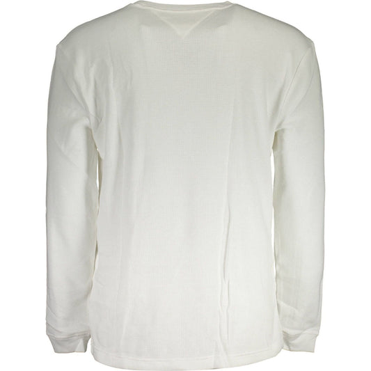 Tommy Hilfiger Chic White Cotton Blend Sweater Tommy Hilfiger