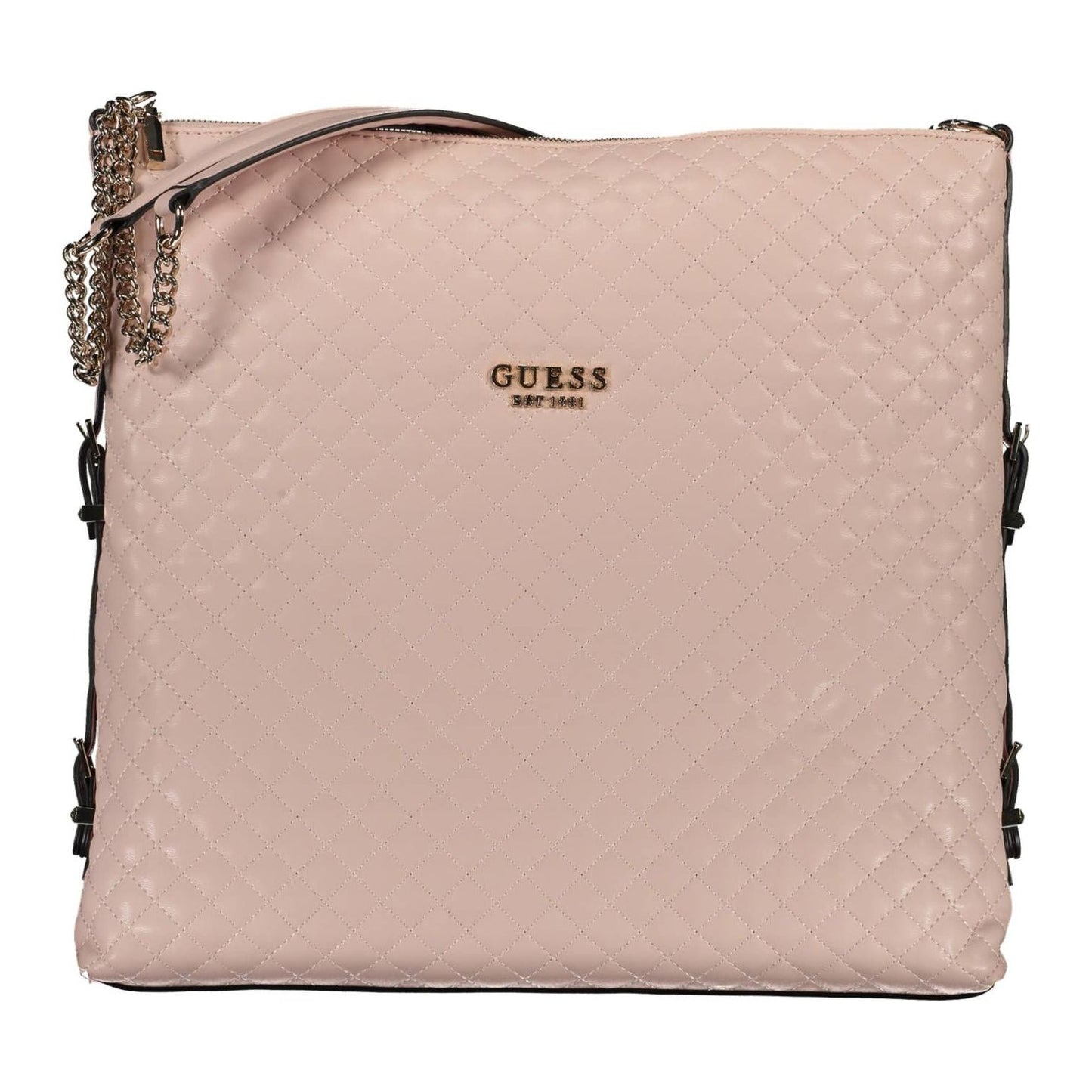 Guess Jeans Chic Pink Polyurethane Chain-Handle Shoulder Bag Guess Jeans