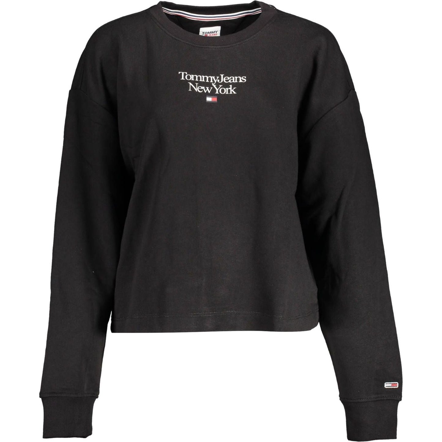 Tommy Hilfiger Chic Black Embroidered Logo Sweatshirt Tommy Hilfiger