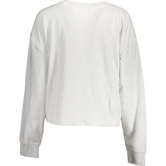 Tommy Hilfiger Chic White Embroidered Logo Sweatshirt Tommy Hilfiger