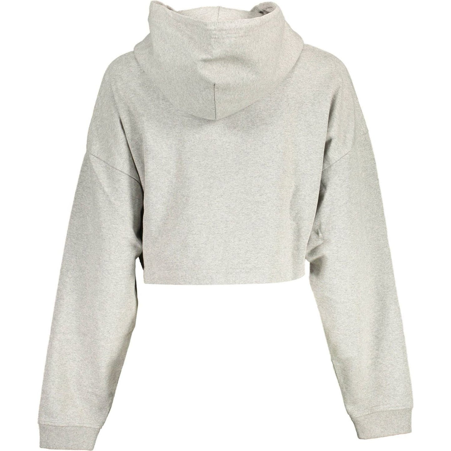 Tommy Hilfiger Chic Gray Embroidered Hoodie With Sleek Logo Tommy Hilfiger