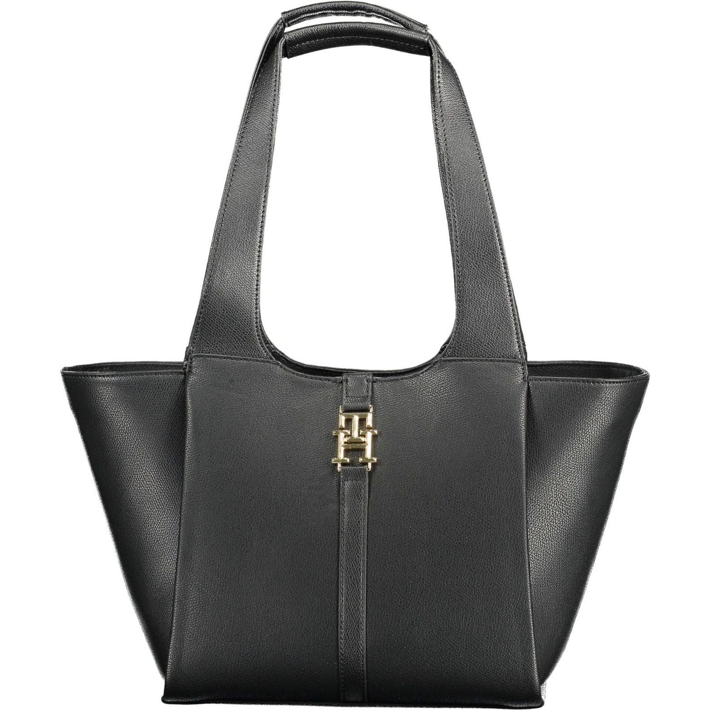 Tommy Hilfiger Chic Black Snap Closure Shoulder Bag Tommy Hilfiger