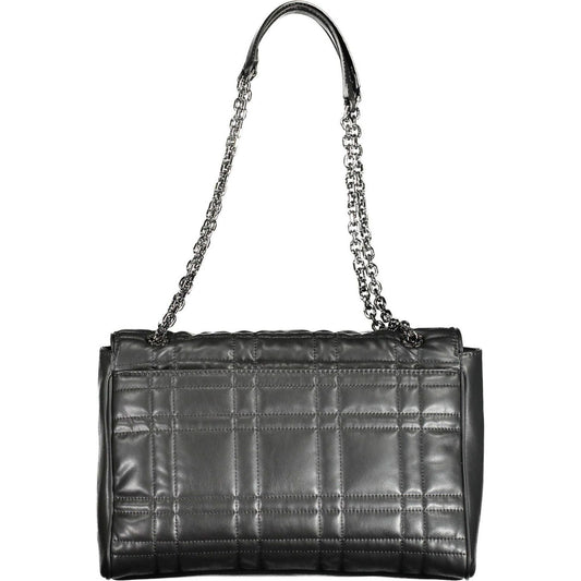 Calvin Klein Elegant Black Chain-Handle Bag with Twist Lock Calvin Klein