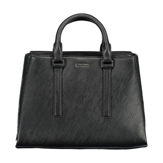 Calvin Klein Elegant Black Contrasting Details Handbag Calvin Klein