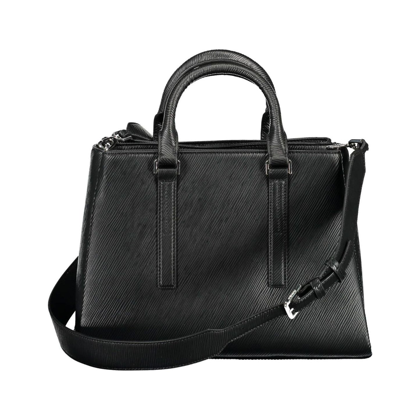 Calvin Klein Elegant Black Contrasting Details Handbag Calvin Klein